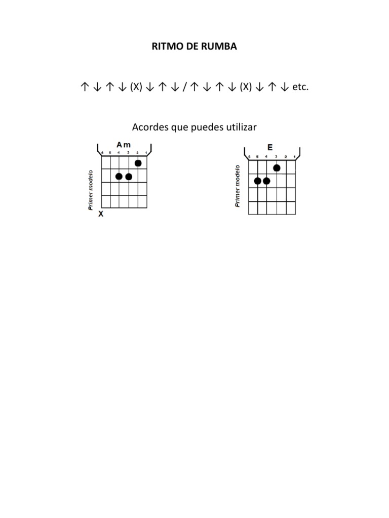 Guía de Ritmo y Acordes de Rumba | PDF
