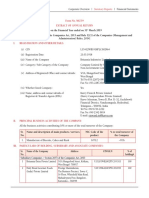 Form No. MGT-9 Extract of Annual Return: Statutory Reports