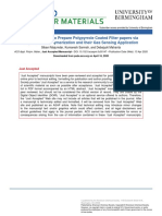 A Simple Route To Prepare Polypyrrole Coated Filter Papers Via Vapor Phase Polymerization and Their Gas Sensing Application