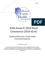 Jefferson County Health Department Annex 9 2019 Novel Coronavirus Plan