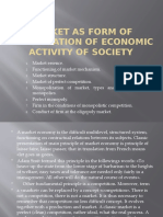 Market Mechanism as Form of Economic Organization