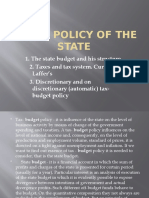 Fiscal Policy of The State
