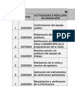 Actividades de La Auditoria