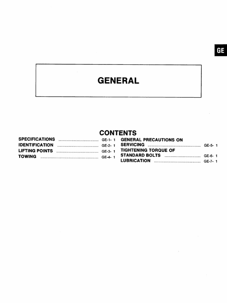 Vehicle Maintenance Specifications Guide | PDF | Steering | Brake