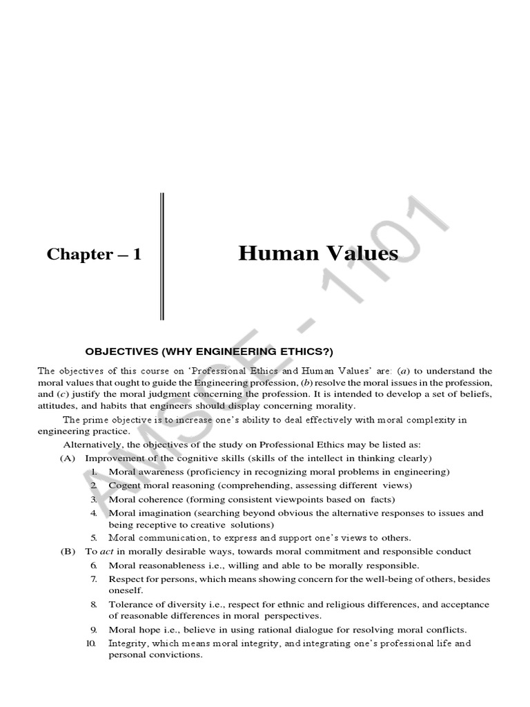 Notes Professional Ethics In Engineering Notes Watermark Pdf