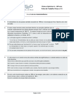 Ficha de trabalho F5 -Leis da Termodinâmica