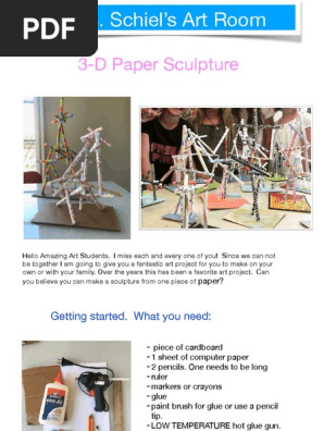 paper tube sculptures
