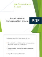 Analog & Digital Communication ICT 2203: Introduction To Communication System