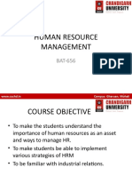 HUMAN RESOURCE MANAGEMENT COURSE OBJECTIVES