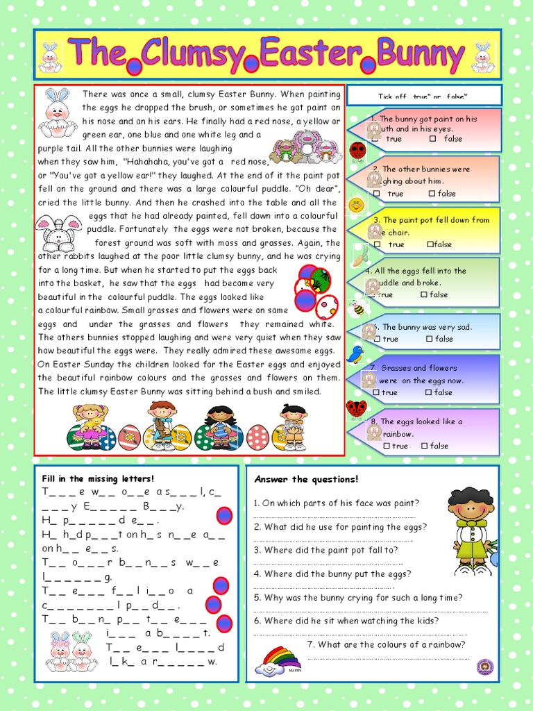 The Clumsy Easter Bunny 1 | PDF | Rabbit