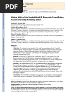 Clinical Utility of The Vanderbilt ADHD Diagnostic Parent Rating Scale Comorbidity Screening Scales