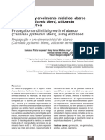 (Cariniana Pyriformis Miers), Utilizando: Ropagación y Crecimiento Inicial Del Abarco Semillas Silvestres
