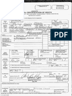 Roland Whitford Medical and Death Certificates