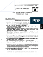 Civil Judge (Junior Division) Preliminary 2014 Test Set-A PDF