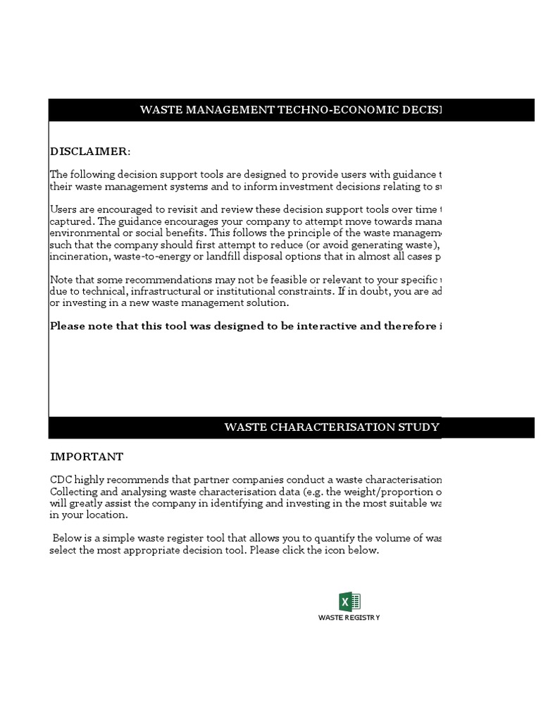 Waste Management Decision Support Guide | PDF | Landfill | Waste Management