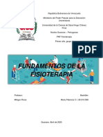 Monografia, Fundamentos de La Fisioterapia. Marly Palencia