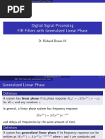 Digital Signal Processing FIR Filters With Generalized Linear Phase