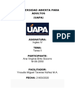 Universidad Abierta para Adultos (UAPA) : Ingles IV