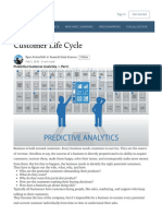 Customer Life Cycle: Predictive Customer Analytics - Part I