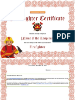 Firefighter Training Certificate Template Converti