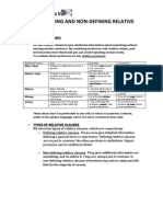 Defining and Non-Defining Relative Clauses - Unit 4 c1