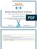 Fitness Training Certificate Converti