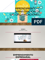 El Emprendimiento y La Administración de Las Organizaciones Actual