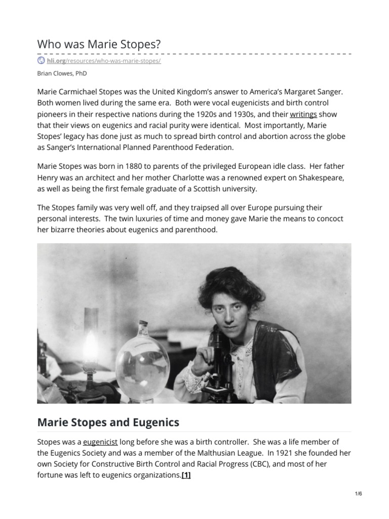 Concise Marie Stopes PDF Eugenics