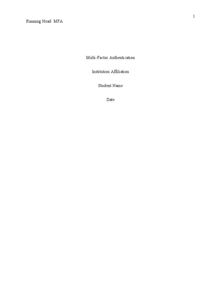 Understanding Multi-Factor Authentication | PDF