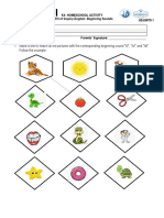 Make A Line To Match All The Pictures With The Corresponding Beginning Sound "/T/", "/S/" and "/d/". Follow The Example