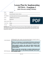 Lesson Plan For Implementing NETS - S-Template I: (More Directed Learning Activities)