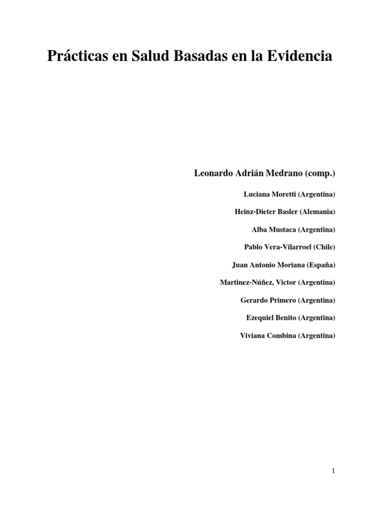 Practicas en Salud Basadas en La Evidenc PDF | PDF