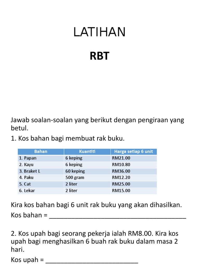 Soalan Rbt Ulangkaji Pdf
