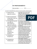 Test Profesiográfico - 4to Semestre Bloque II