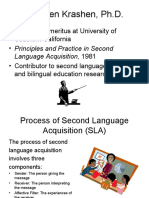 Process of Second Language Acquisition (SLA)