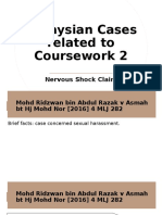 Malaysian Cases Related To Coursework 2: Nervous Shock Claim