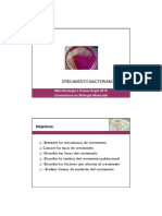 CRECIMIENTO BACTERIANO. Microbiología e Inmunología-2015 Licenciatura en Biología Molecular