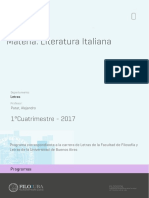 Literatura Italiana: Textos Fundacionales Modernos