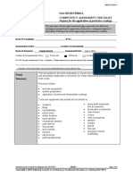 Prepare For The Application of Protective Coatings: Unit MEMSUF0061A Competency Assessment Checklist