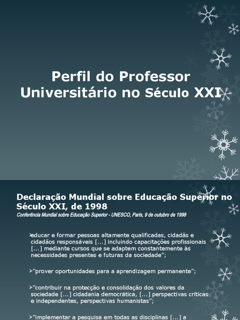 Perfil do Professor Universitário Contemporâneo | PDF | Ensino Superior ...