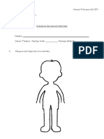 Prueba de Ciencias Naturales Los Sentidos