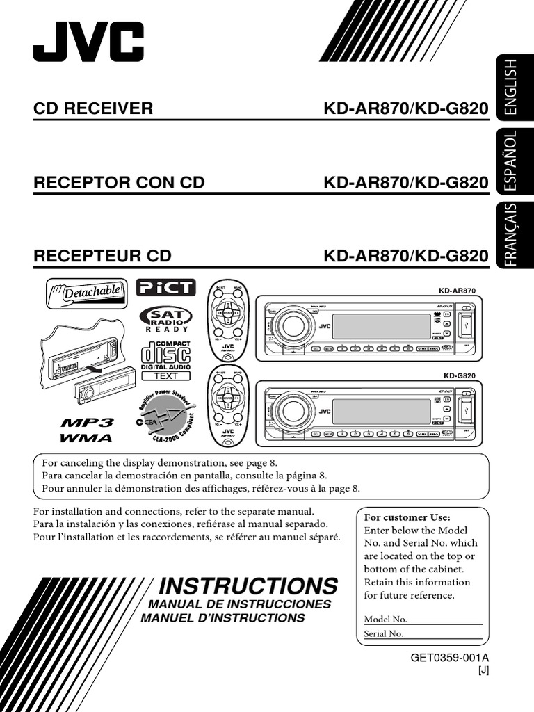 JVC Stereo User Manual PDF | PDF | Compact Disc | Hertz