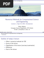 Numerical Methods For Computational Science and Engineering: Lecture 1, Sept 19, 2013: Introduction