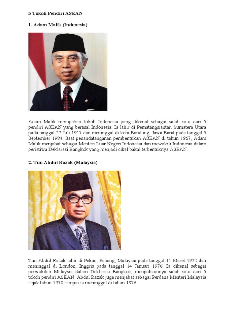 5 Tokoh Pendiri Asean Pdf