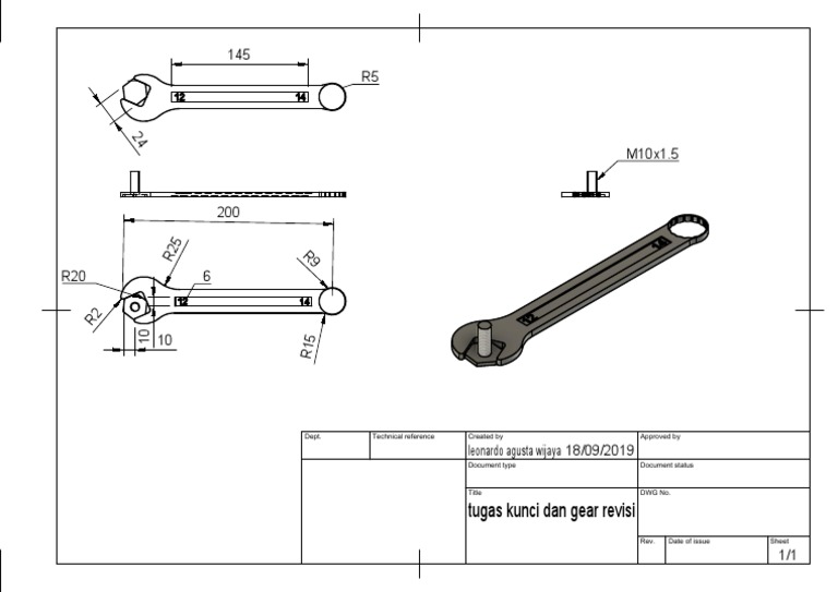 Kunci dan Gear Tugas Revisi R5 | PDF