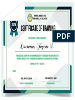 Certificate of Training