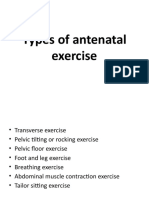 Types of Antenatal Exerecise