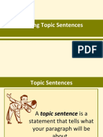 Topic Sentences