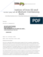 Essay Sample - The Estimation of Iron (II) and Iron (III) in A Mixture Containing Both - OzEssay PDF