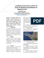 Investigación y Análisis de Proyectos en Perú Con La Implementación de Distintas Especialidades en Ingeniería Civil